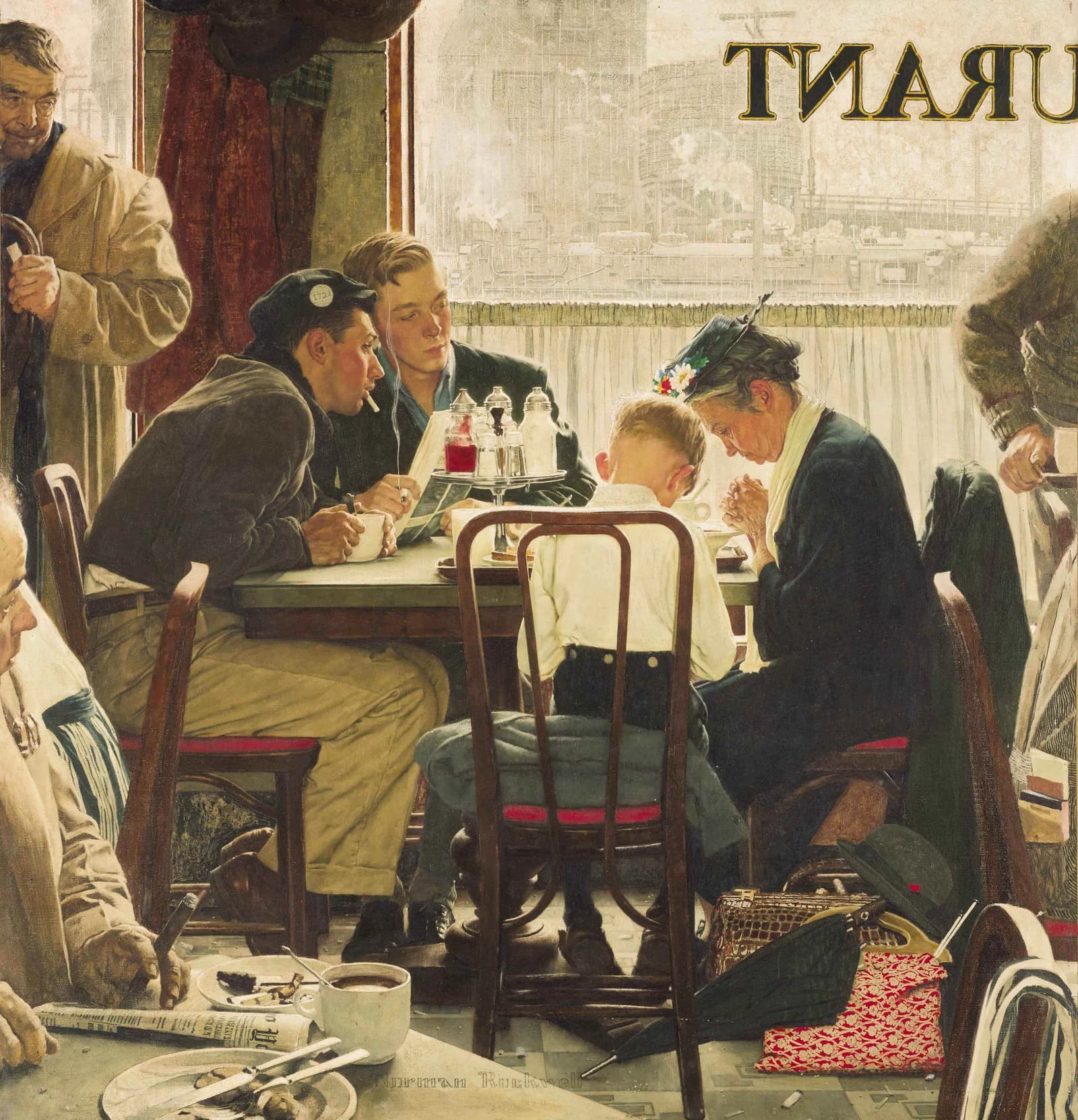Norman Rockwell's Saying Grace